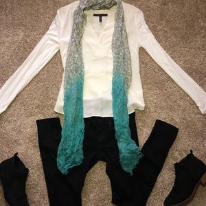 Two tone print scarf